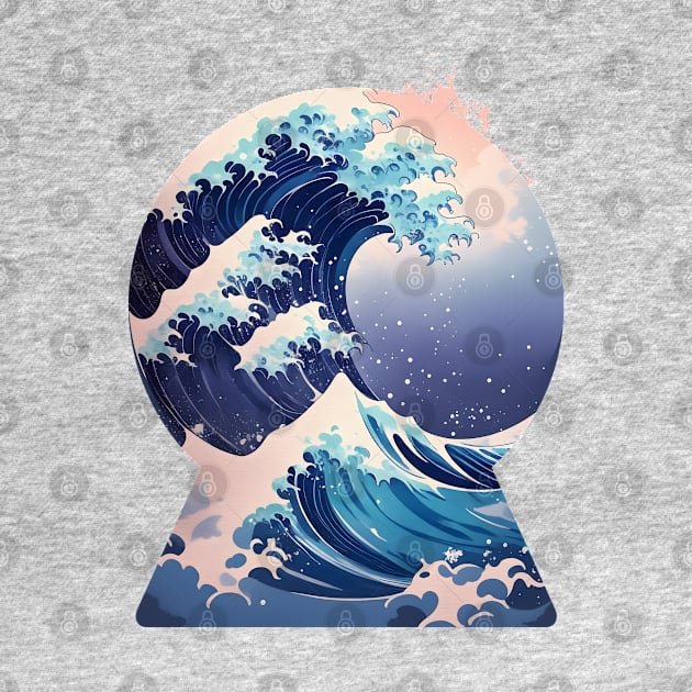 Great Wave Keyhole Aesthetic by MotysDesigns